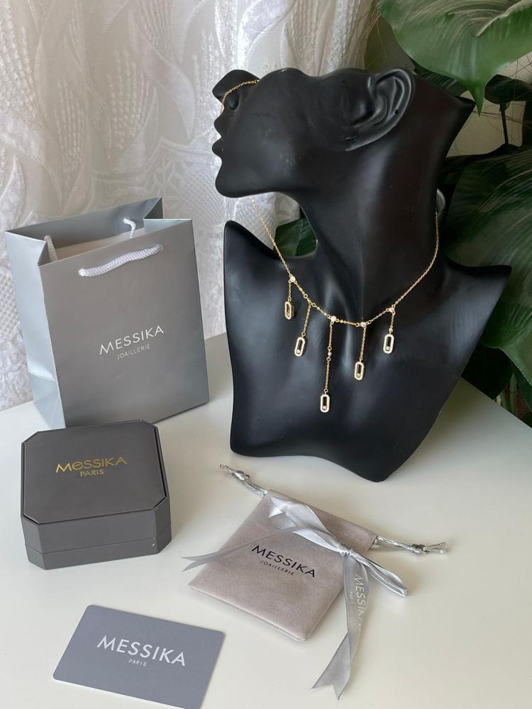 Choco necklace, Mascika brand, with its accessories