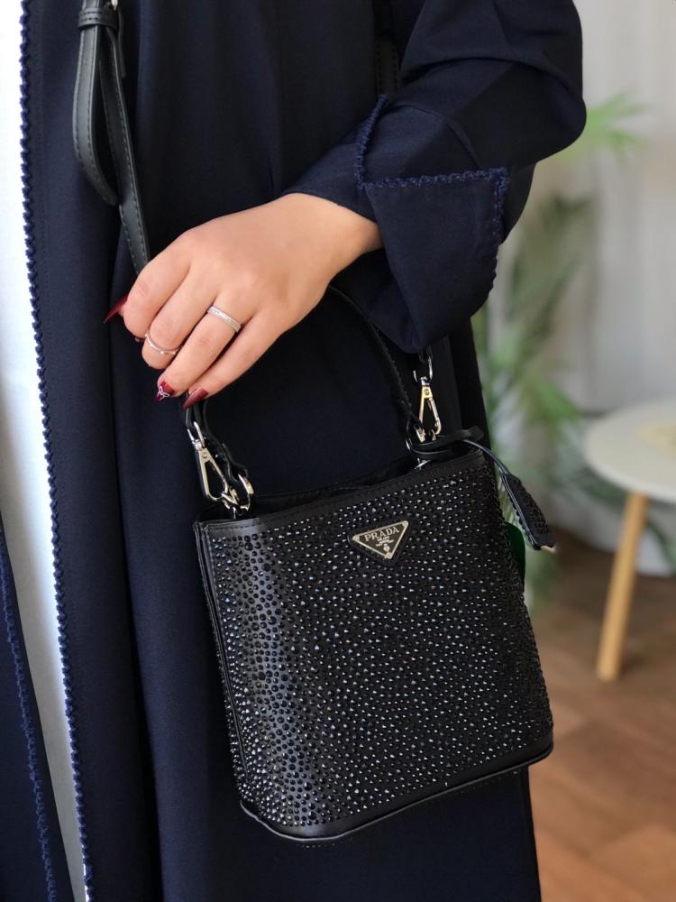Prada bag with high quality stones and its accessories
