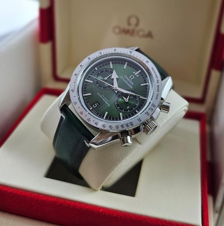 Omega men's watch, model leather Konograf, working