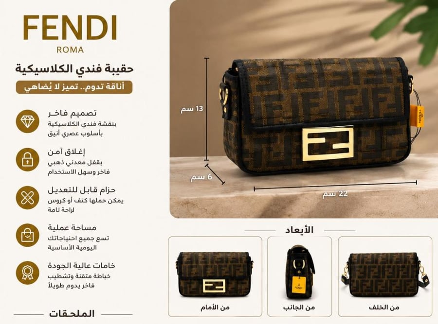 حقيبة فندي ماستر كواليتي