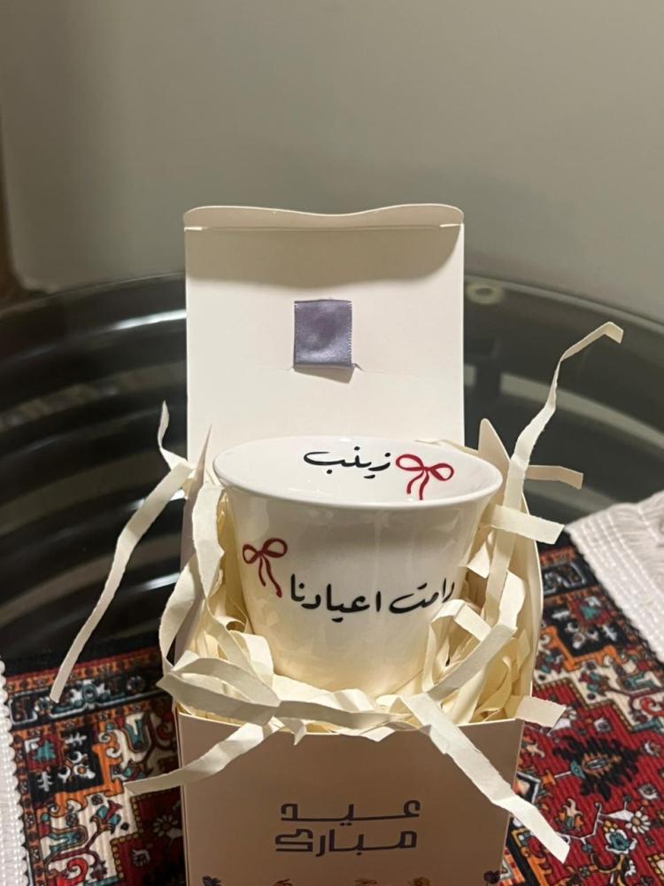 فنجان قهوة بطباعة Uv Dtf