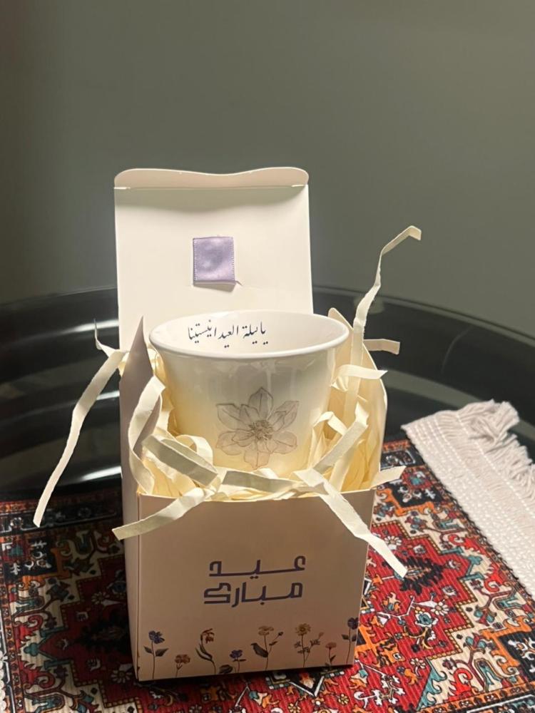فنجان قهوة بطباعة Uv Dtf