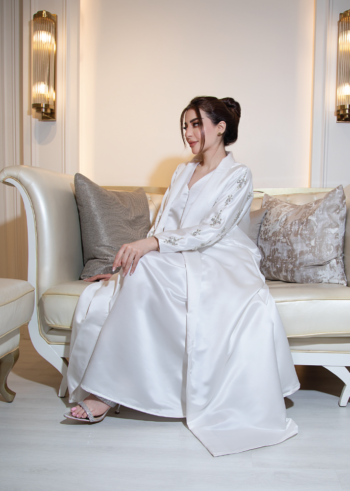 Off white reception robe
