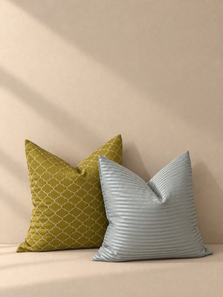 غطاء وسادة Olive & Blue Harmony Pillow Set