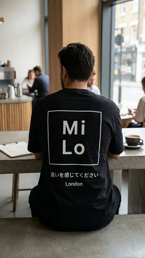 Unisex Milo Square London Black Oversized T-Shirt