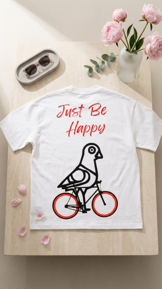 Unisex Milo Cycle Oversized T-Shirt - White