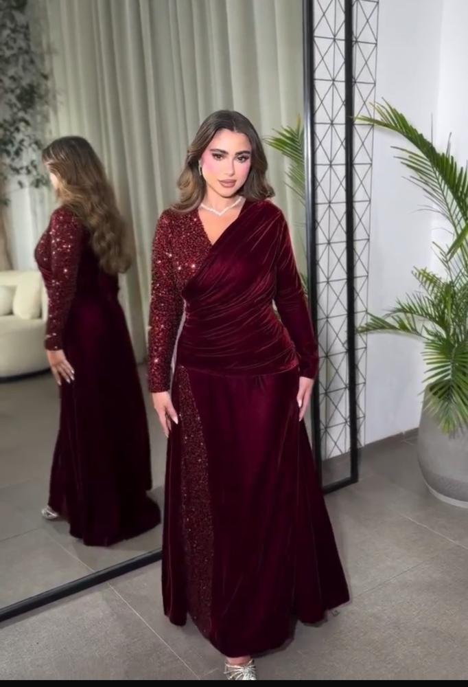 فستان شهرا شتوي مخمل