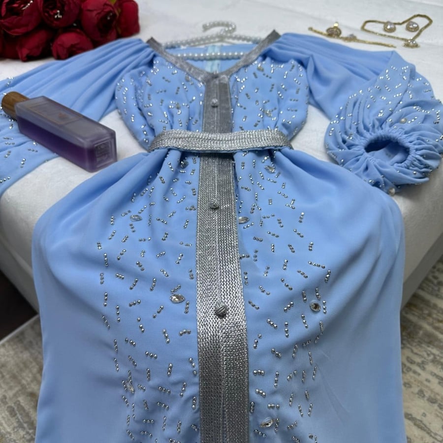 جلابية العيد لون زيتي