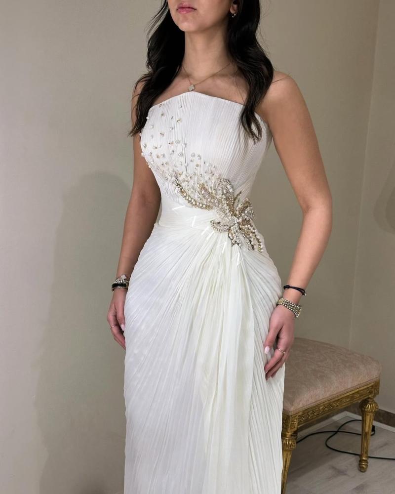 فستان سكري شيفون