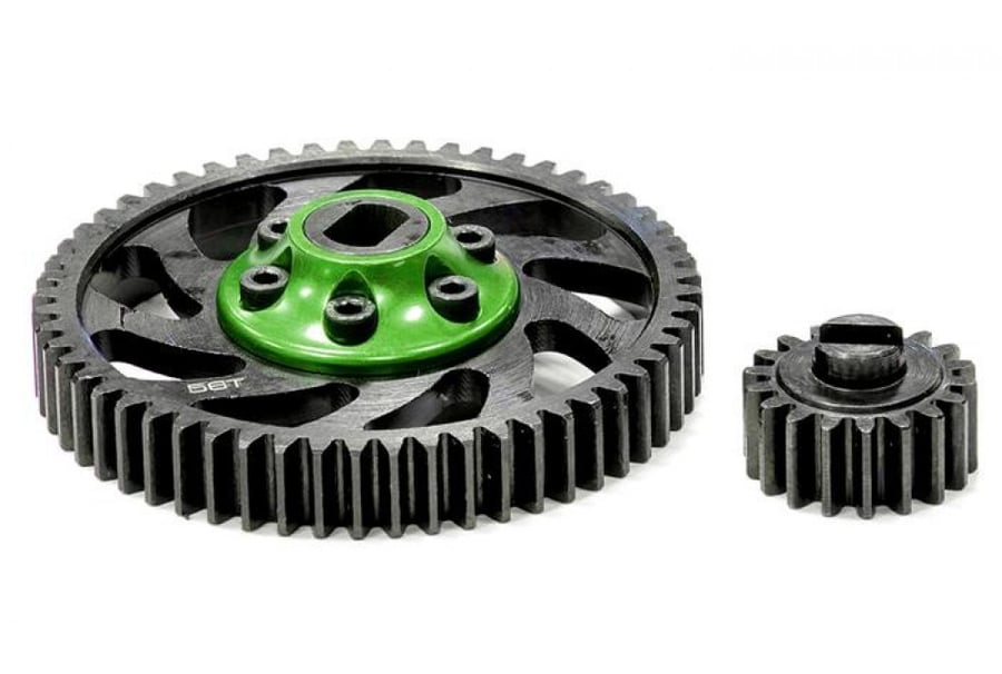 Billet Machined Type II Gear Set 18T+56T for HPI Baja 5B, 5T, 5B2.0 & 5SC BAJ227GREEN