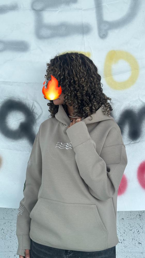 Light green hodie Over size