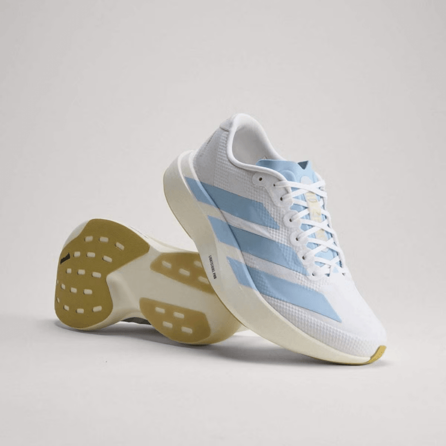 أديداس أديزيرو أبيض أزرق فاتح adidas Adizero EVO SL Cloud White / Clear Blue / Matte Gold