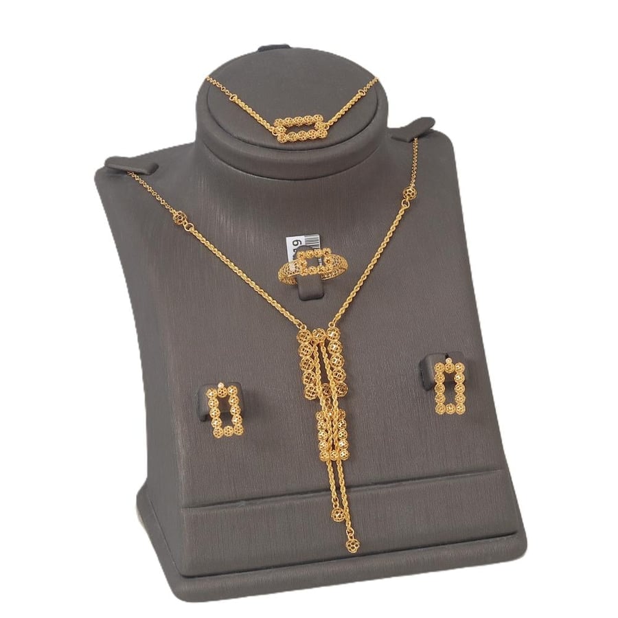طقم ذهب عصري عيار 21