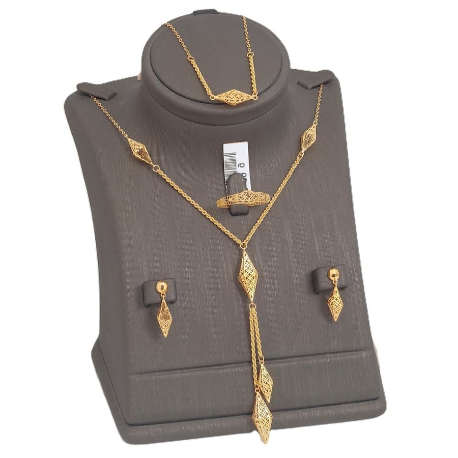 طقم ذهب ملفت عيار 21