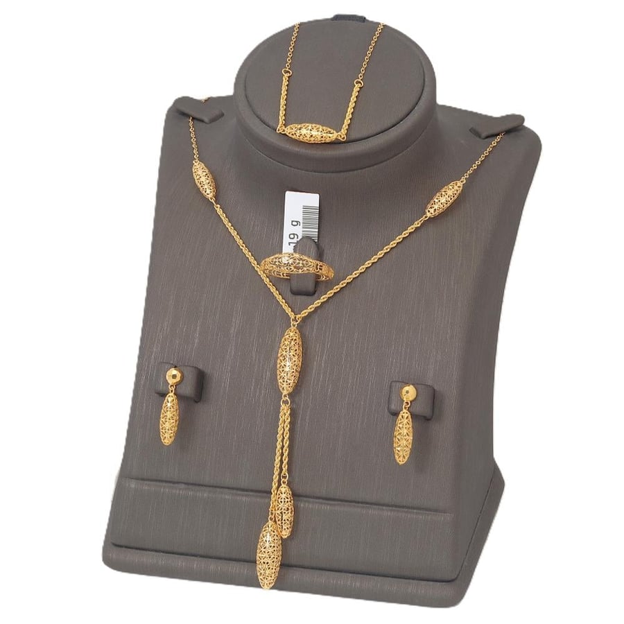 طقم ذهب أنيق عيار 21
