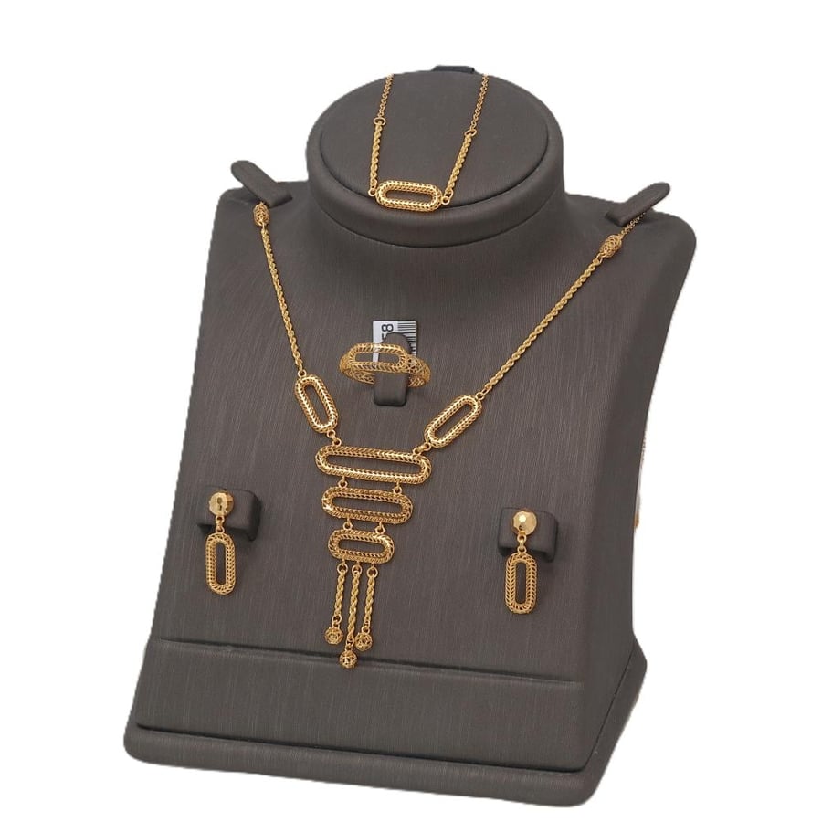 طقم ذهب أنيق عيار 21