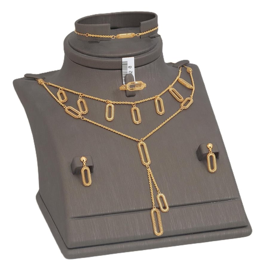 طقم ذهب أنيق عيار 21
