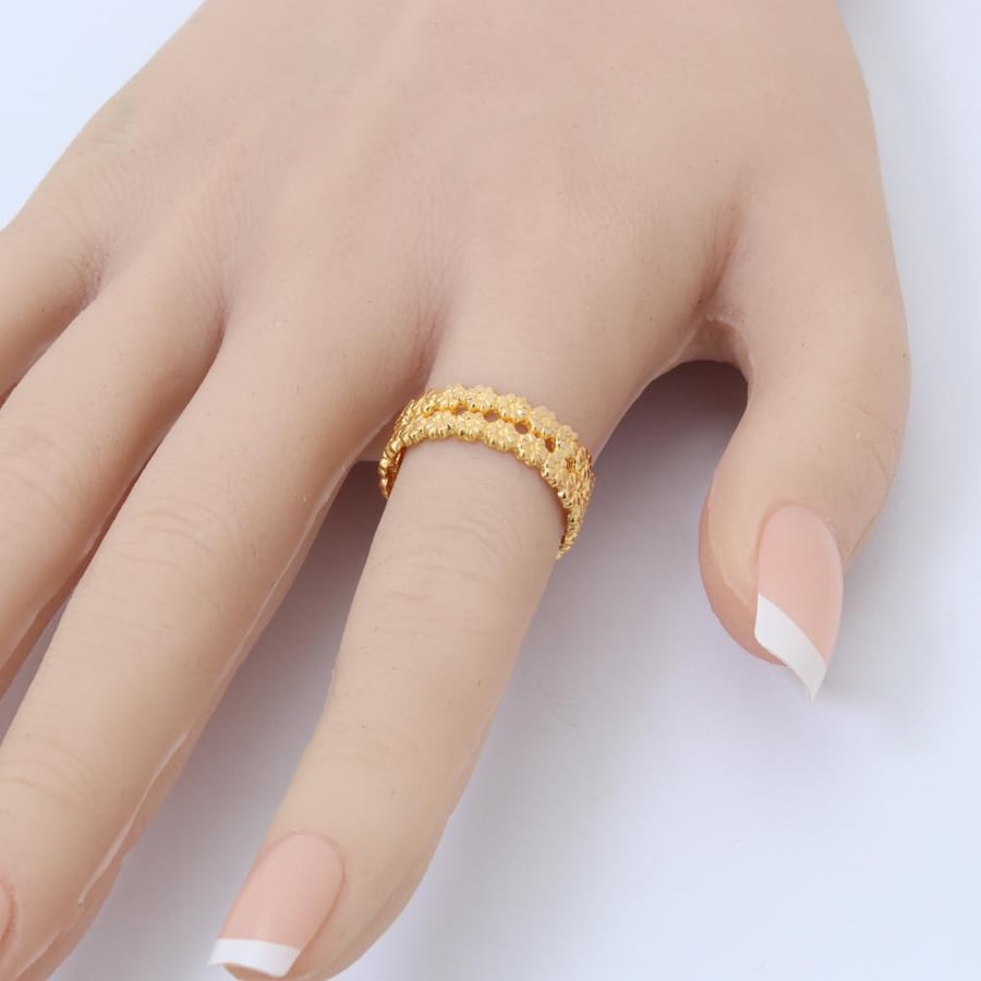 سوارة + خاتم ذهب ملفت عيار 21