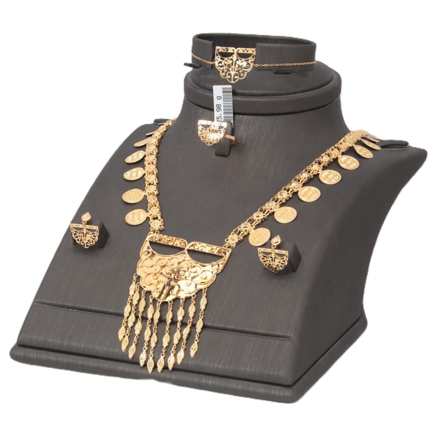 طقم ذهب ملفنت عيار 21