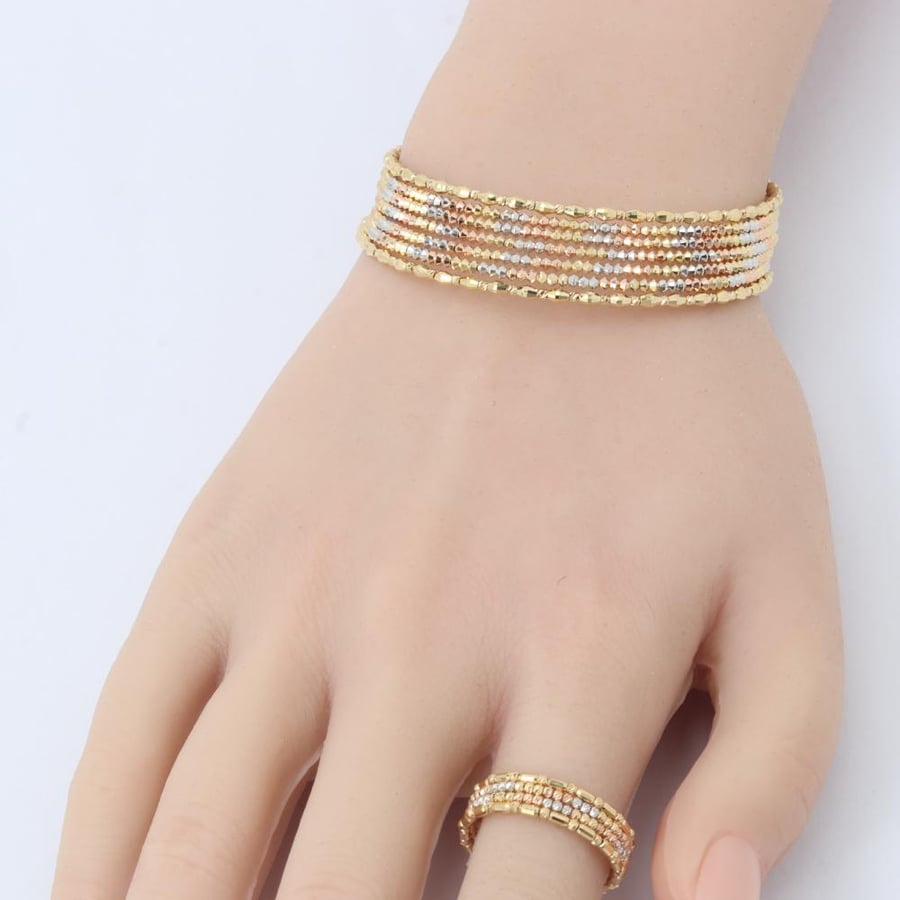 Luxury gold bracelet and ring
