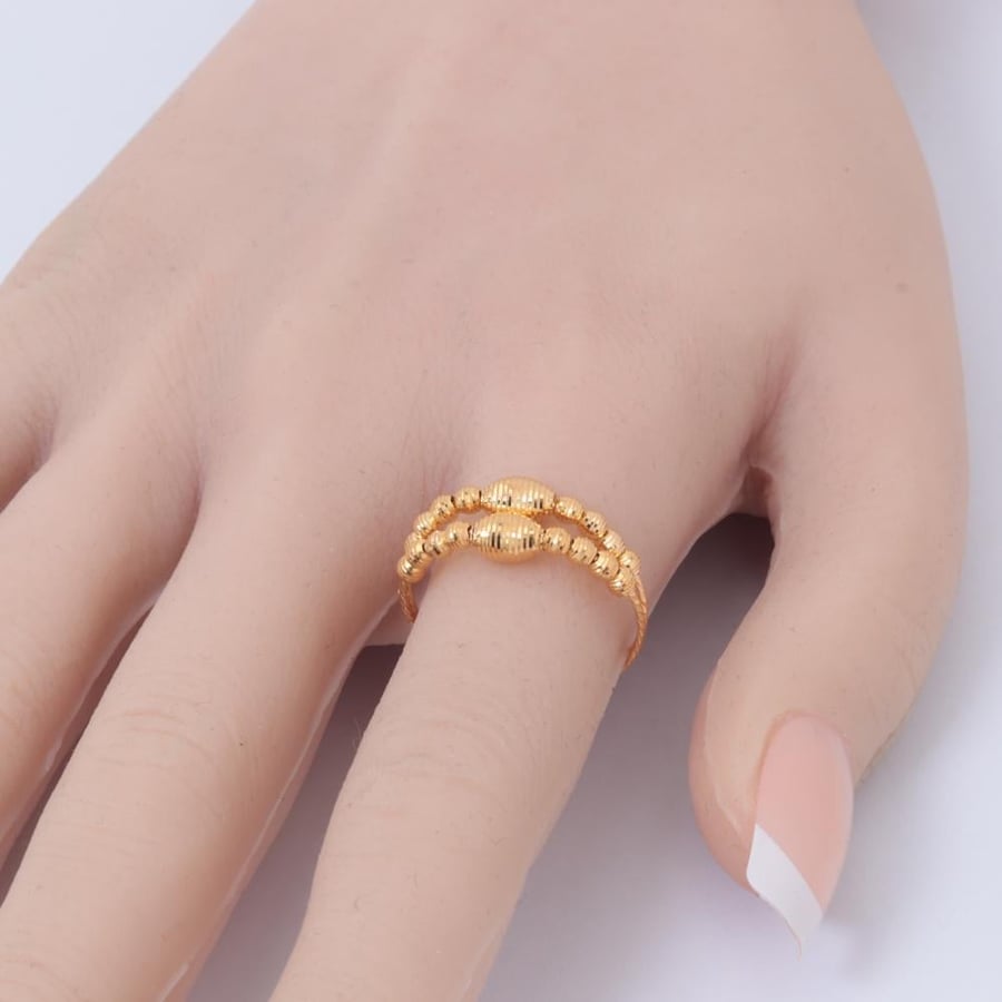 سوارة + خاتم ذهب كور الليزر فاخرة عيار 21