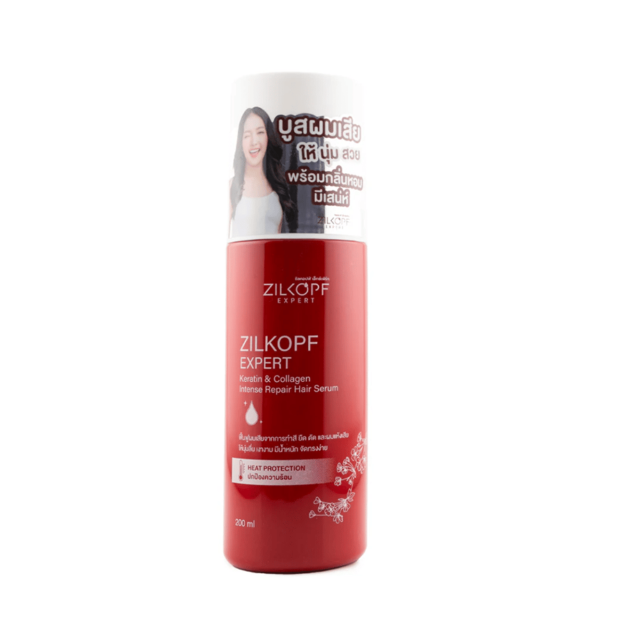 Zelicopef serum with keratin and collagen for repairing damaged hair and protecting it from heat – 200 ml