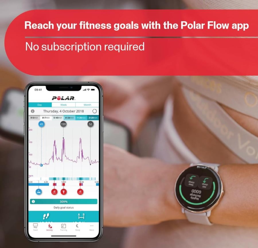 ساعة بولر اجنايت2 (POLAR IGNITE2) حساب النبض والسعرات والخطوات وساعات وجودة النوم ونضام GPS