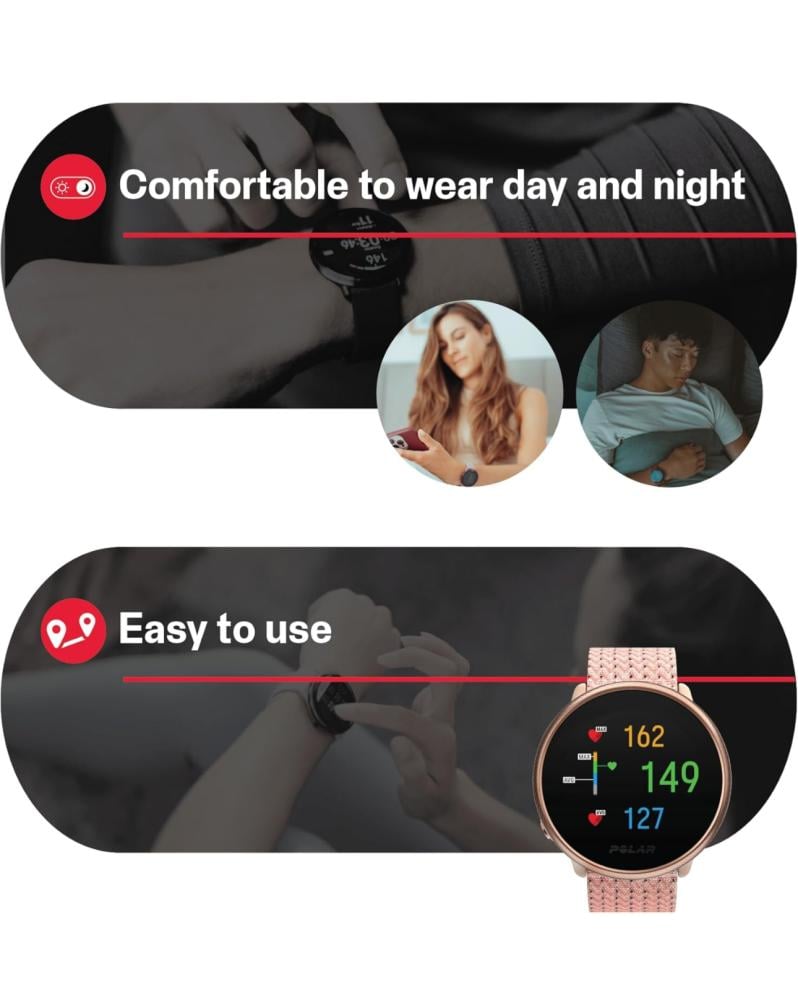 ساعة بولر اجنايت2 (POLAR IGNITE2) حساب النبض والسعرات والخطوات وساعات وجودة النوم ونضام GPS