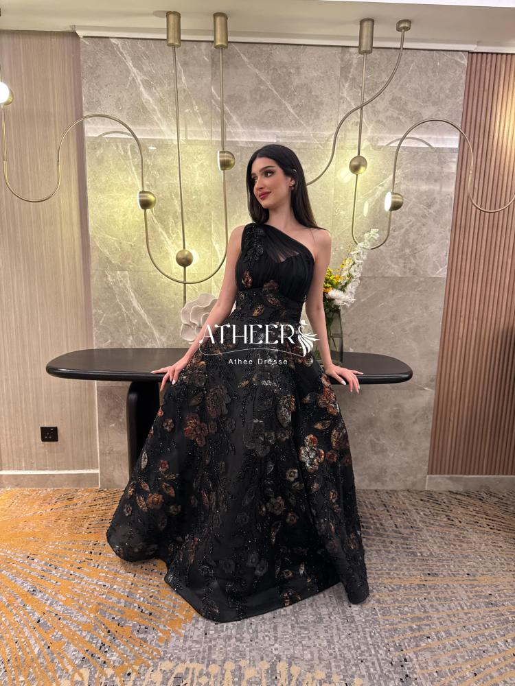 فستان سهره كلوش مورد اسود