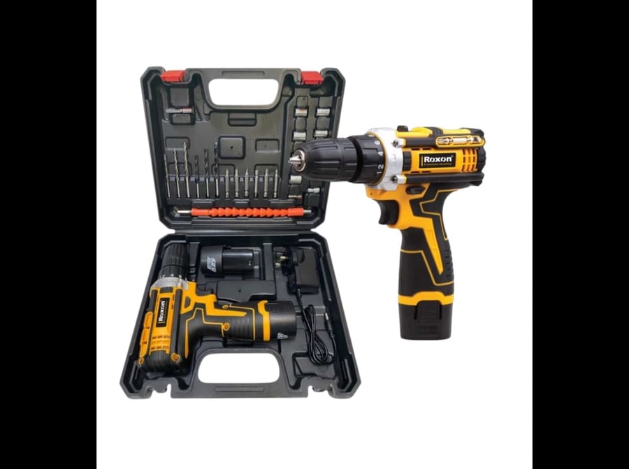 دريل شحن روكسون 12v + عدة