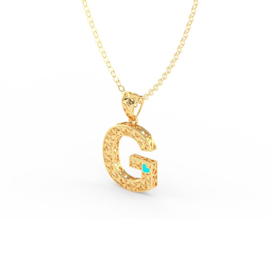 سلسلة ذهب حرف G عيار 21