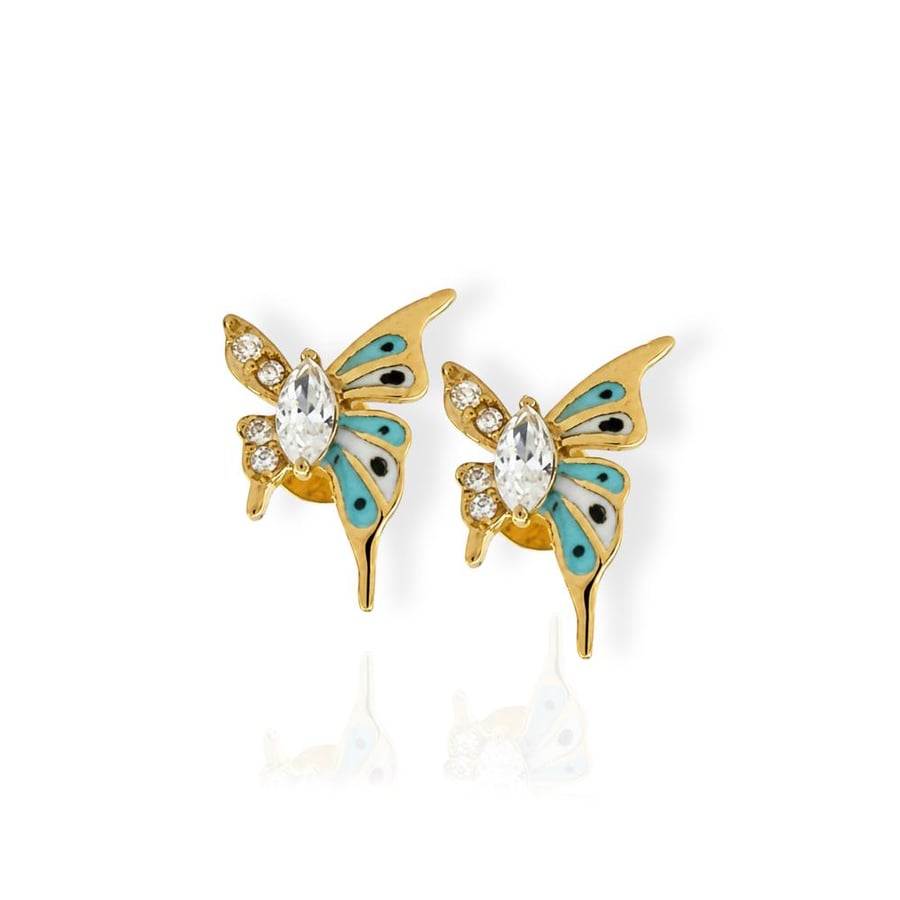 Soft gold ring in the shape of a butterfly
