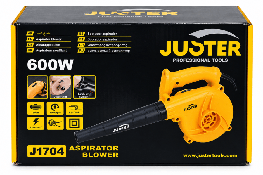 عبوة منفاخ وشفاط هواء كهربائي JUSTER بقوة 600 واط