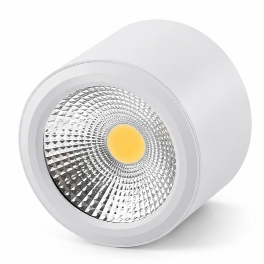 كشاف سقفي LED أسطواني أبيض 30 واط مقاس 15 سم بإضاءة بيضاء
