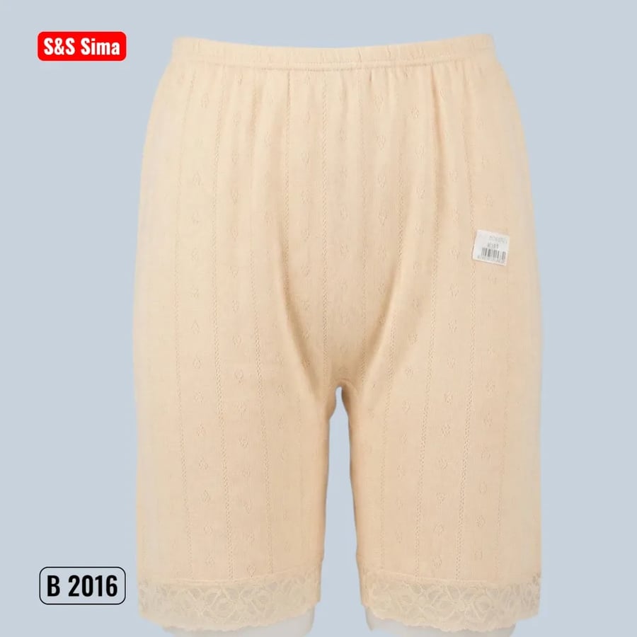 6 pieces women's shorts jumbo 100% cotton perforated lace edging