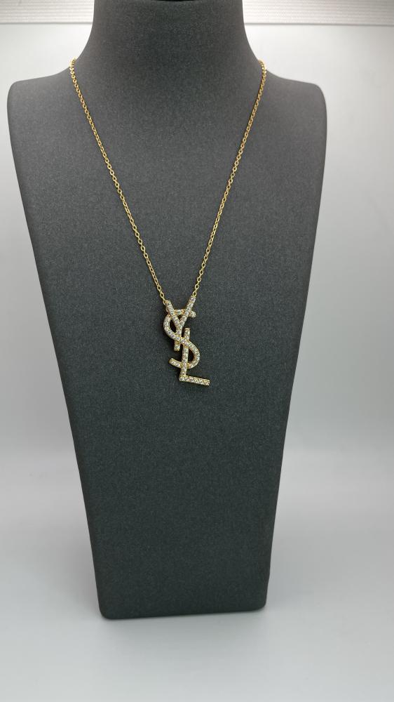 A necklace with a modern design