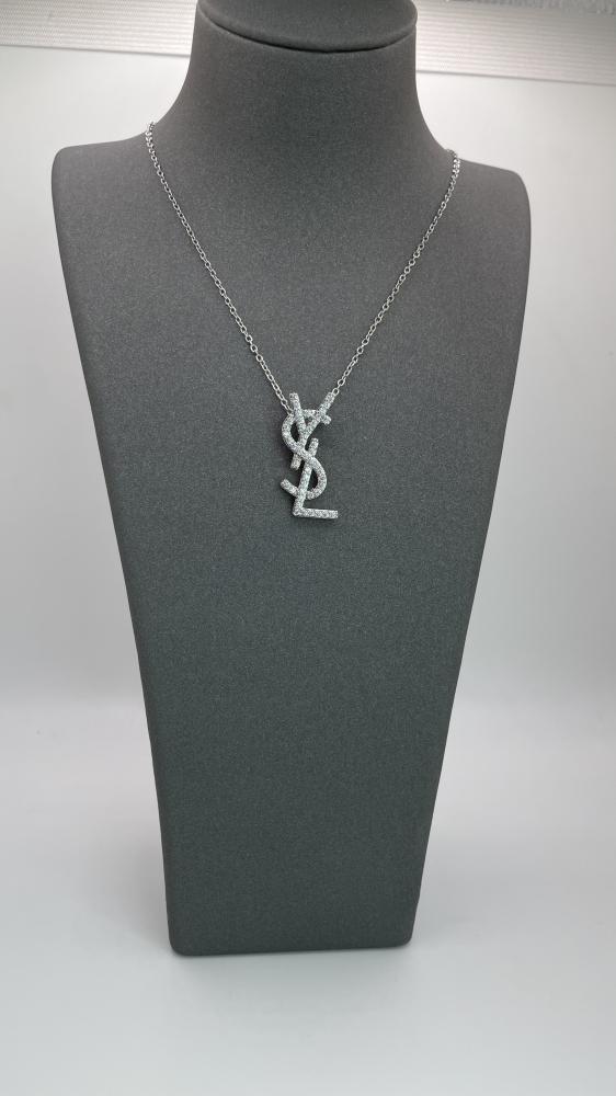 A necklace with a modern design