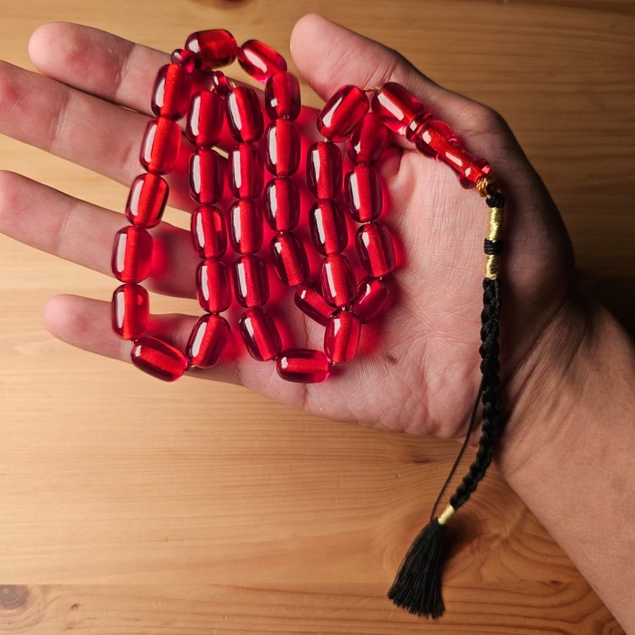 مسباح فاتوران احمر شفاف كرستالي
