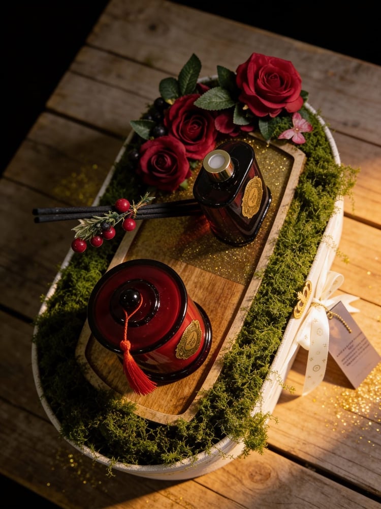 طقم شمعة ومعطر جو