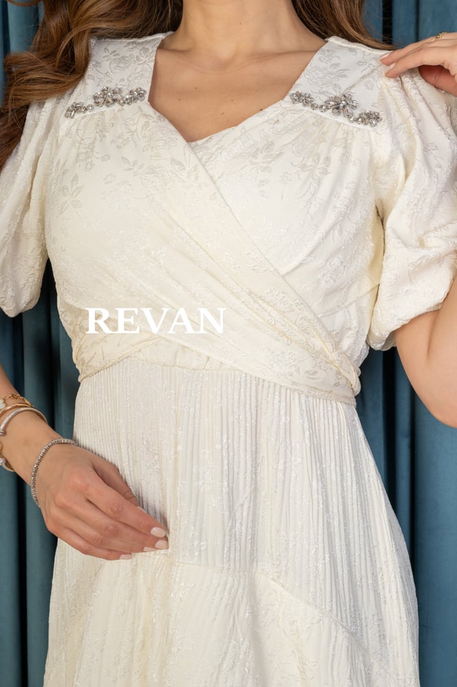 A stylish and modern layered dress