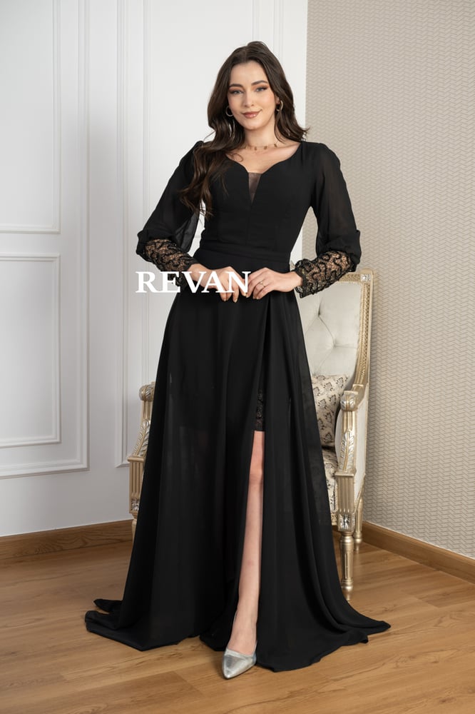 A chiffon evening dress inside me