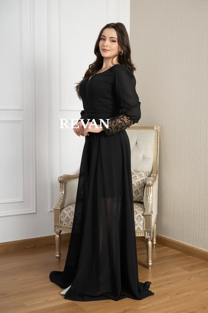 A chiffon evening dress inside me