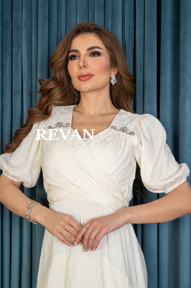 A stylish and modern layered dress