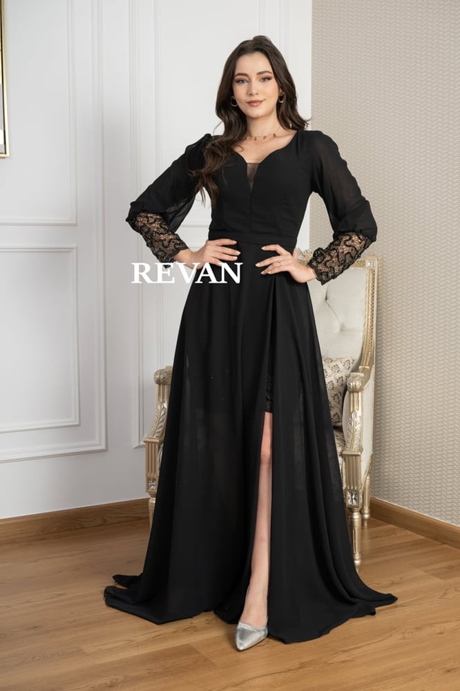 A chiffon evening dress inside me