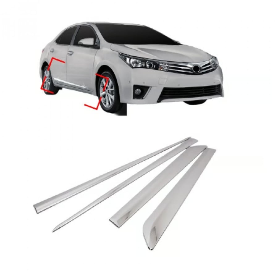 Side door chrome trims for Toyota Corolla 2014 - 2018