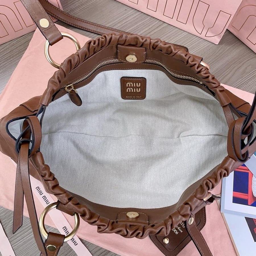 Miu Miu Joie nappa leather medium