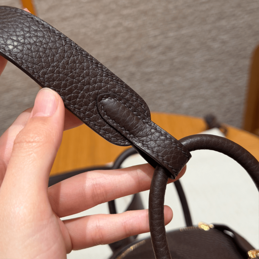 ارميز ليندي Lindy mini مقاس 19cm لون الهاردوير ذهبي لون بني غامق