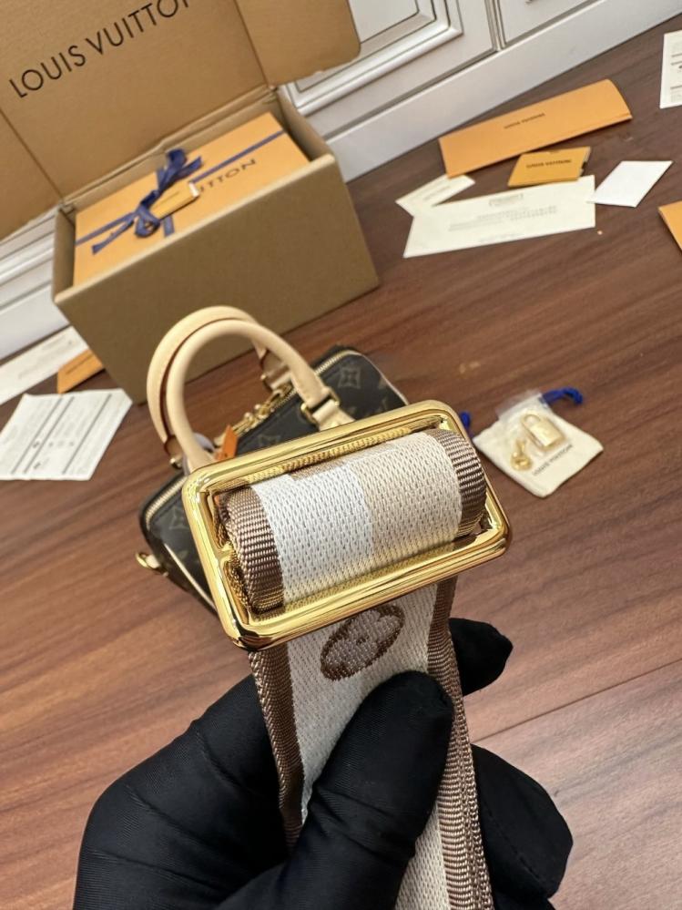لويس فيتون سبيدي 20 Speedy Bandoulière ستراب حوافها بيج
