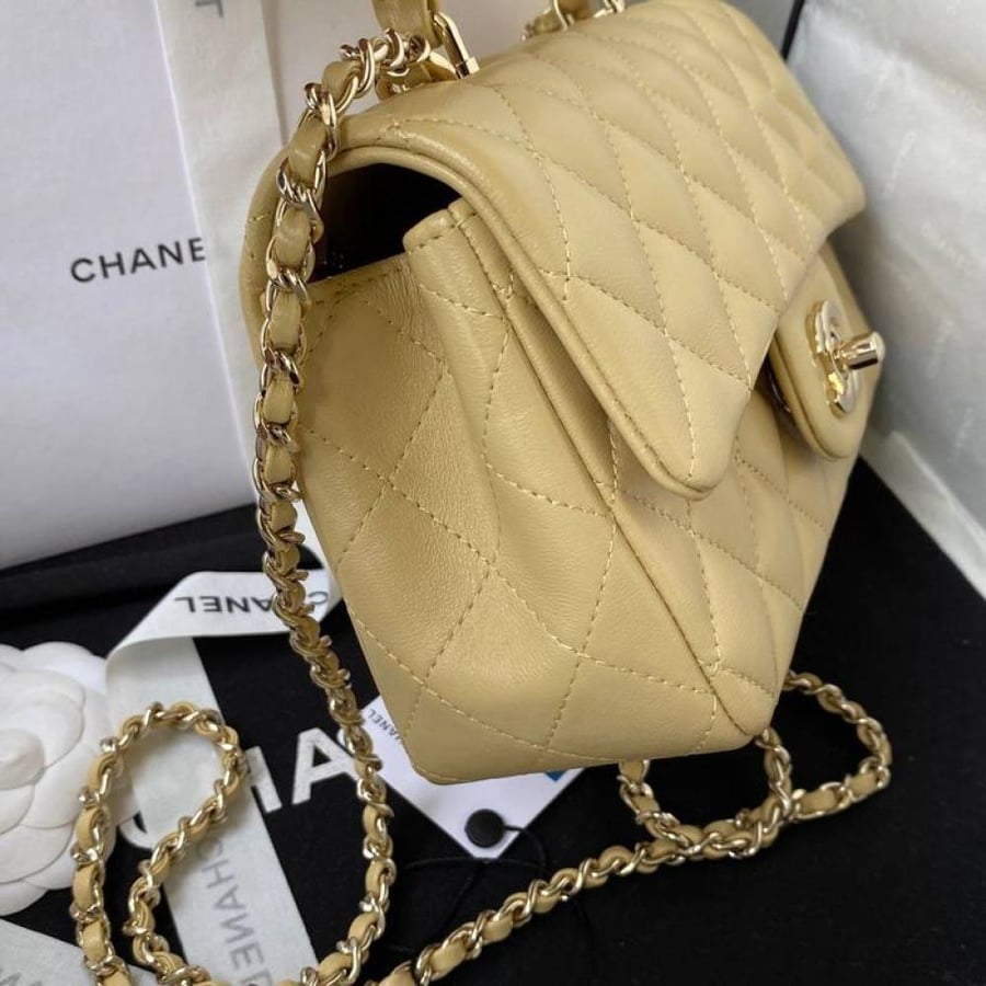 شانيل ‏top handle mini rectangular flap bag ميني