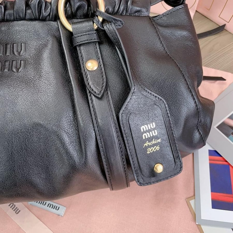 Miu Miu Joie nappa leather medium